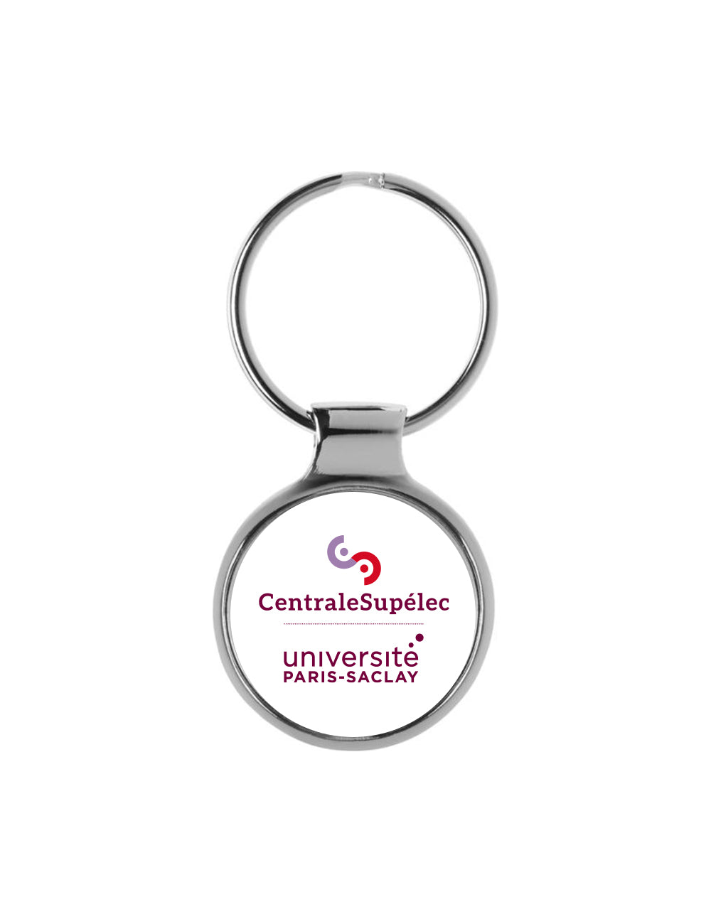 Porte-clés rond en métal