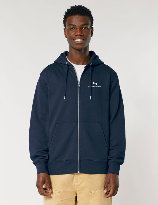 Sweat à capuche zippé unisexe