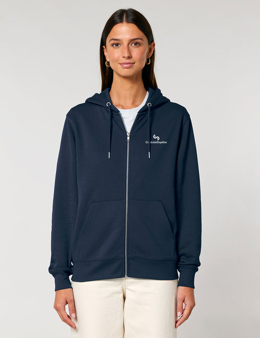Sweat à capuche zippé unisexe